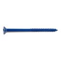 Midwest Fastener Masonry Screw, 1/4" Dia., Flat, 4 in L, Steel Blue Ruspert, 100 PK 09284
